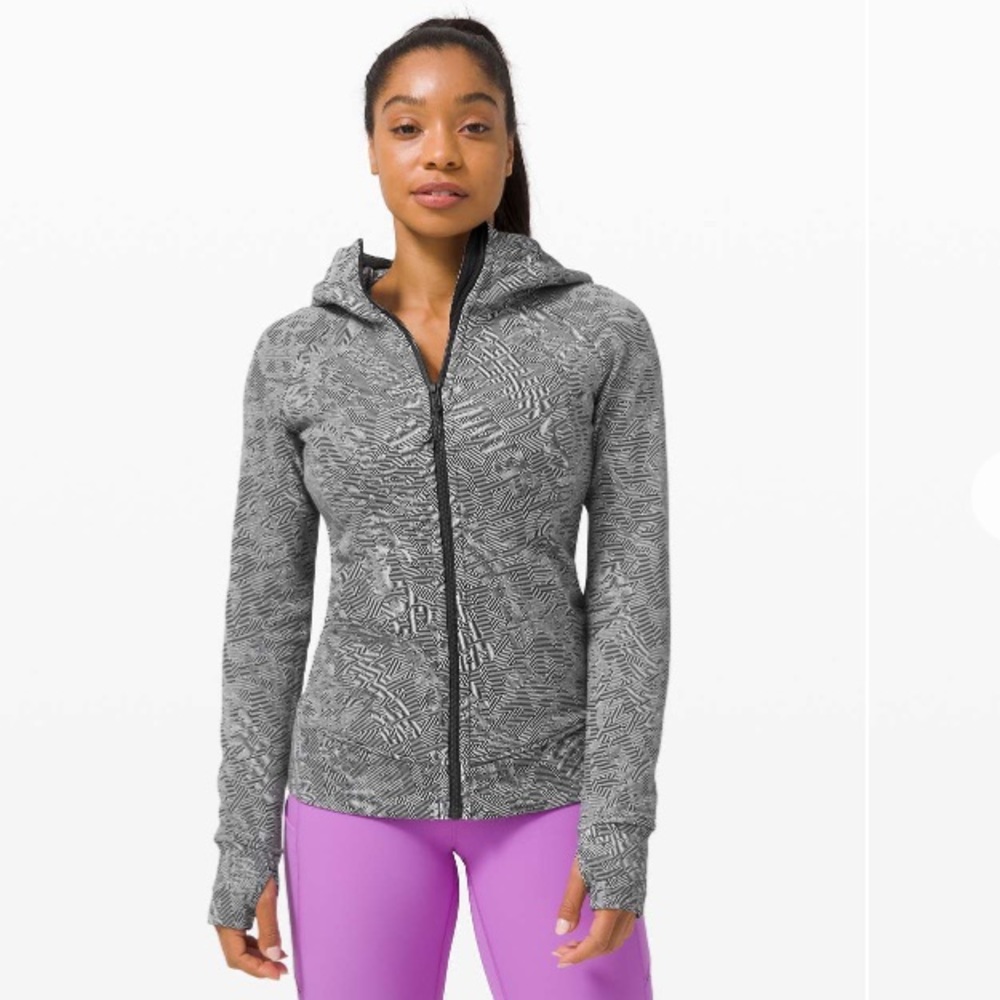 Lululemon Athletica Gray Patterned Hoodie